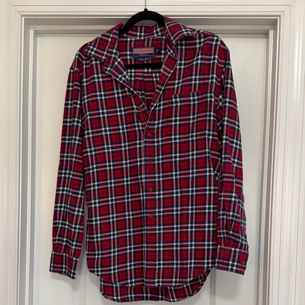 Vineyard Vines Red plaid flannel